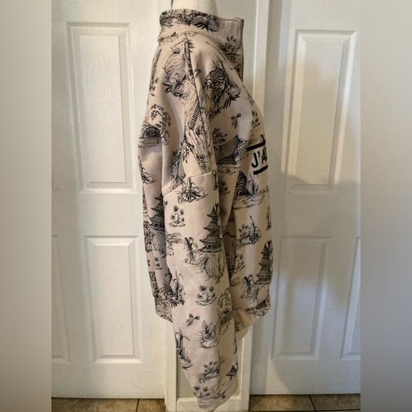 EllandEm J'ADORE L'amour Pattern Half Zip Size M/L - Picture 6 of 11